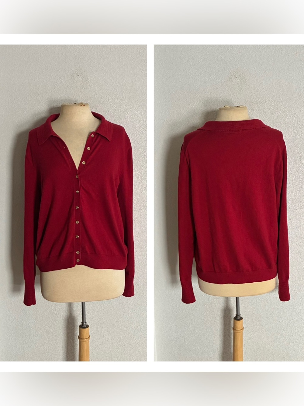 Boden red cardigan